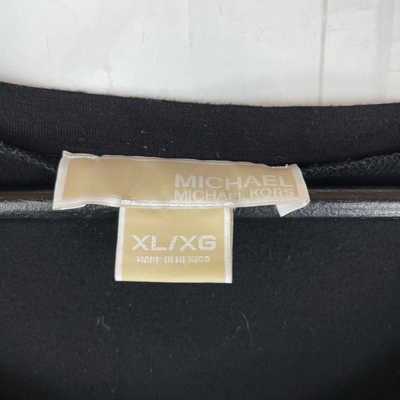 MICHAEL Michael Kors Black Short Sleeve Crew Neck Top Size XL - Picture 4 of 4